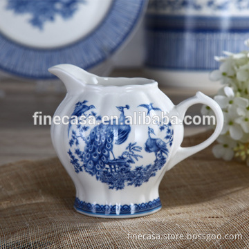 360CC Elegant Porcelain Coffee Creamer of Blue in China